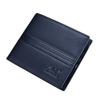 Fine leather wallet New 2017 men wallets famous brand black purse credit card slots men walet billetera hombre wolet billfold - intl