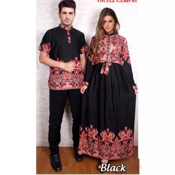 Jakarta Couple - Kemeja Couple Gamis Black JC05 / Kemeja Couple Muslim