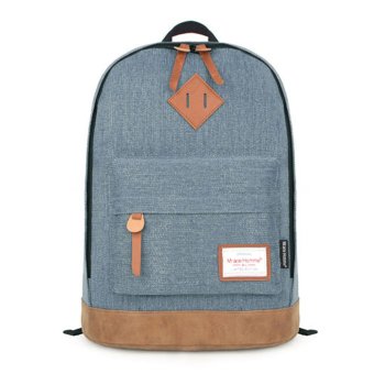 360DSC Unisex Casual Denim Style School Travel Shoulder Backpack Laptop Bag - Blue- INTL