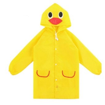 ilovebaby Cartoon Baby Children Kid Boy Girl Hooded Rain Coat Raincoat Jacket Yellow