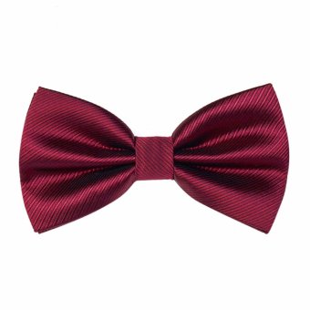 2017 New Men's Wedding Party Red Bow Tie Luxury Butterfly Cravat Silk Adjustable Business Bowties Gift Box 1012 (Red) - intl