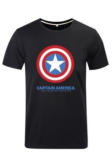 Cosplay Men's Marvel Captain America 2.0 T-shirt (Black)