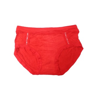 EELIC 9944 Celana Dalam Wanita, Warna Merah, Desain Renda Halus Warna Polos Nyaman Dipakai