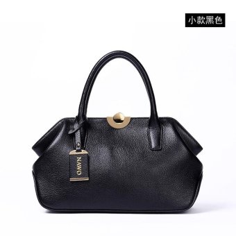 NAWO Genuine Leather Bag Woman Brand Designer Famous Leather Ladies Handbag Brand Shoulder Tote Hobo Bags-black - intl