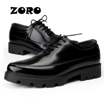 ZORO Polyurethane Bottom Fashion Leather Men's Dress Shoes Business Brand Leather Men Shoes (Black) - intl