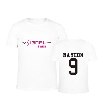 ALIPOP KPOP Korean Fashion Twice Album SIGNAL NA YEON Cotton Tshirt K-POP T Shirts T-shirts PT463(NAYEON White) - intl