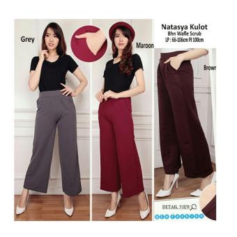 168 Collection Celana Nasya Kulot Long Pant-Abu