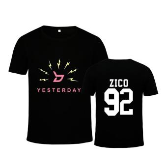 ALIPOP Kpop Korean Fashion Block.b Block B Album Yesterday ZICO Cotton Tshirt K-POP T Shirts T-shirt PT364(ZICO Black) - intl