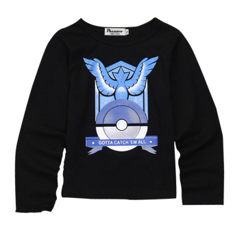MagiDeal Phenovo Kids T shirt Baby Boys Long Sleeve Pokemon Go Tee Tops Blue 100 - intl