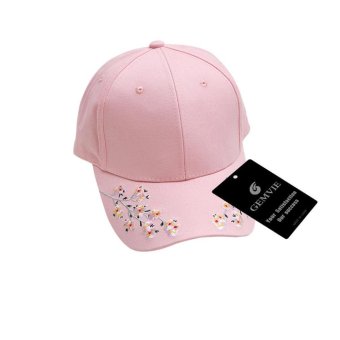 GEMVIE 2017 New Men Women Peaked Cap Korean Style Unisex Cotton Baseball Hat Fashion Accessories (Pink) - intl