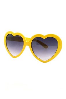 Blue lans Summer Heart Sunglasses (Yellow)
