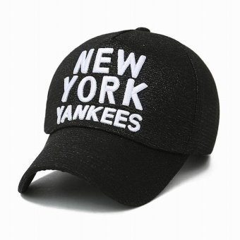 GEMVIE Unisex Men's Casual Baseball Cap Letters Embroidery Hip Hop Snapback Hats (Black) - intl