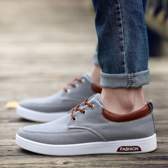 ZUNCLE Men's Fashion Casual Flat Sport Shoes (Gray) - Intl