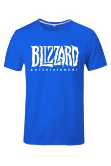 Cosplay Men's Blizzard Entertainment Logo T-Shirt (Blue)
