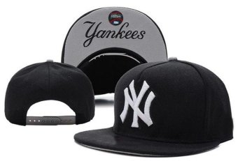 Hats Fashion Caps Women's Baseball Sports New York Yankees MLB Snapback Men's Cap Bboy Ladies Summer Casual Sunscreen Black - intl