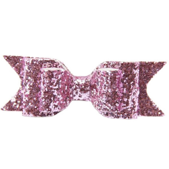Headband Big Bowknot Hairpin Bling Hair Barrette for Girls (Pink) - intl
