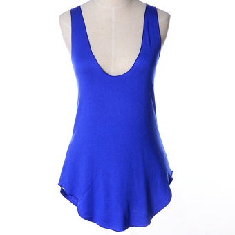 ZUNCLE Modal Vest Deep V-neck T-shirt(Blue)