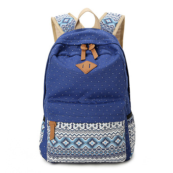 Lifine Large Capacity Ladies Backpack -blue