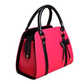 360DSC AILISHA Women's Bowknot Vintage Shoulder Bags PU Leather Hobo Messenger Lady Handbag - Rosy- INTL
