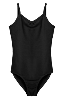 Cyber Arshiner Girl's Slim Solid Classic Camisole Leotard (Black)
