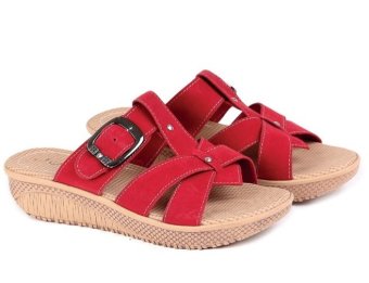 Garucci Sepatu Wedges Wanita - Suedegsr 5094 Merah