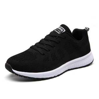 Women Fashion Mesh Sneakers Light Running Comfortable Shoes For Women Sports Athletic Sneaker Mesh Training Outdoor Workout Lightweight Shoes(black) - intl