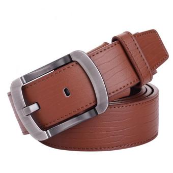 New Style Man's Retro Genuine Leather Pin Buckle Belt MBTCKO-013-3 brown