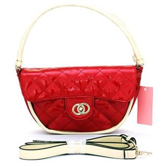Tas Korean Style Beautiful Handbags Glossy - Merah