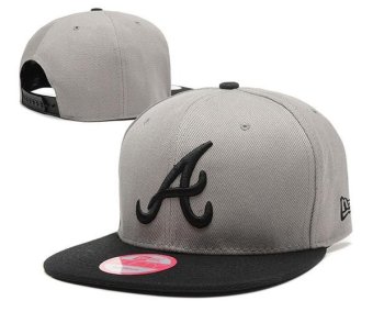 Fashion MLB Men's Baseball Sports Hats Atlanta Braves Women's Snapback Caps Hat Simple Boys Unisex Exquisite Casual Grey - intl