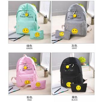 SMILE Tas Import Wanita Back Pack Backpack Ransel 2 In 1 Korea Batam