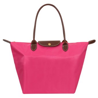 360DSC Small Size Fashion Folding Nylon Dumpling Shape Bag Handbag Tote Bag Beach Bag for Women - Rosy - Intl