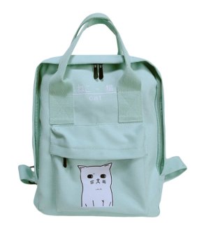 EOZY Japanese Style Canvas Backpack Shoulder Bags Waterproof High Quality Tote Bag Fashion Handbags (Green)