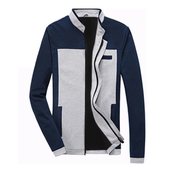 Jaket Kulit - Jaket Style Trend Color - Biru-Putih