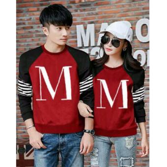 Jakarta Couple - Sweater Couple M Merah Hitam