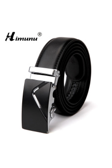 Himunu Luxury Brands Men Belt High Quality Genuine Leather Belt MenBlack Patchwork Agio Automatic Buckle Cowskin Belts Leather - intl