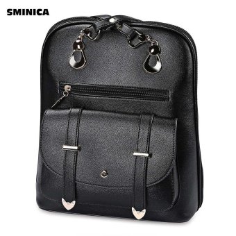 S&L SMINICA Convertible PU Leather Brief Shoulder Bag for Women (Color:Black) - intl