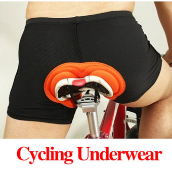 4ever Mens Cotton Sponge Gel 3D Padded Bicycle Cycling Comfortable Underwear Shorts - intl