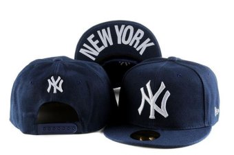 MLB Fashion Men's Baseball Sports Hats New York Yankees Women's Snapback Caps Hip Hop Sun Boys Beat-Boy Outdoor Girls Dark blue - intl