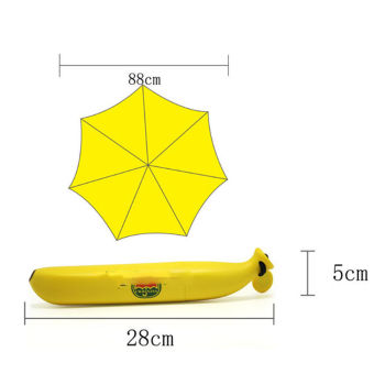 ilovebaby Funny Creative Portable Anti-UV Banana Case Foldable Umbrella Gift