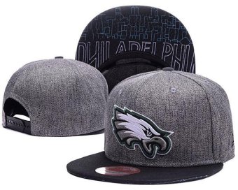 Hats Snapback Philadelphia Eagles Men's NFL Fashion Football Caps Sports Women's Cool Sports Fashionable Beat-Boy Newest Cotton Grey - intl
