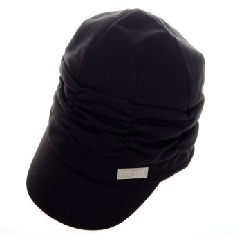 Women and Men's Fashion Baseball Cap Sports Hats Sun Hat Pleated (Black) - intl