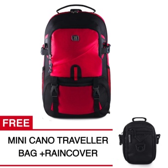 Gear Bag - The Red Howards Backpack + Raincover + FREE Mini Cano Traveller - Black