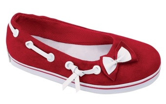 Catenzo Junior Flat Shoes/Teplek Anak Perempuan - Synthetic - Rubber Outsole-343 Ctg 081-Merah