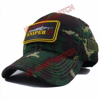 ARMY - Topi Army Hijau Tua Loreng - Badge Sniper TOP 1001-31