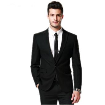 Gallery Fashion - Satu stell jas formal pria warna hitam polos | single button | keren dan berkualitas - 88