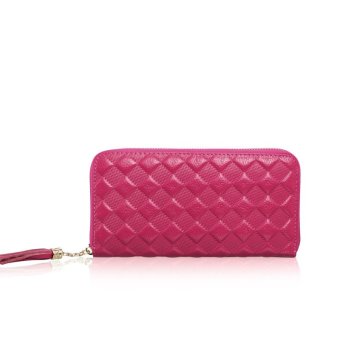 Munoor Genuine Cow Leather Woman Purses Fashionable Walet for Money Clip Holder (Rose) - intl