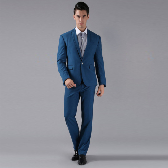 Jaket Pria - Setelan Jas dan Celana Formal Maskulin - Blue