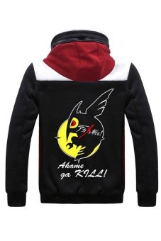Cosplay Men's Anime Akame ga KILL Hoodie Jacket (Black/Red)