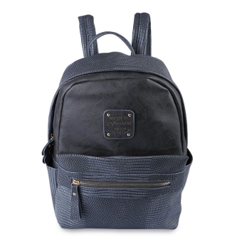 Snake Letter Embellishment Dual Purposes Backpack Portable Bag for Women (Grey) - intl