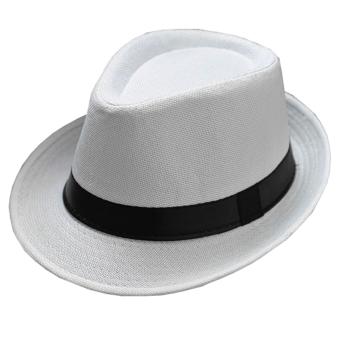 Topi Jazz Topi Vintage Topi Fedora - Putih